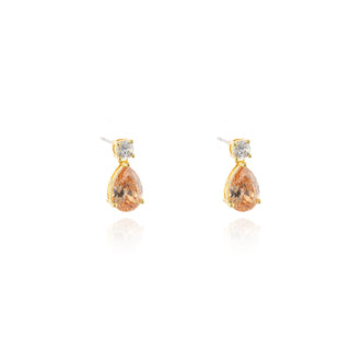 Sheri Gold Champagne Drop Earrings