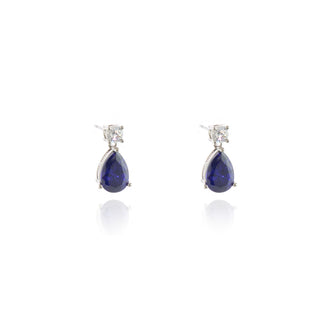 Sheri Silver Tanzanite Drop Earrings