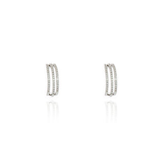 Domani Silver Hoop Earrings