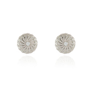 Rimon Silver Clip On Earrings