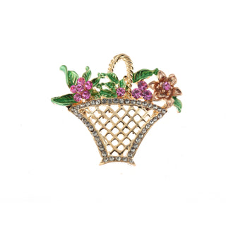 Floria Flower Basket Brooch