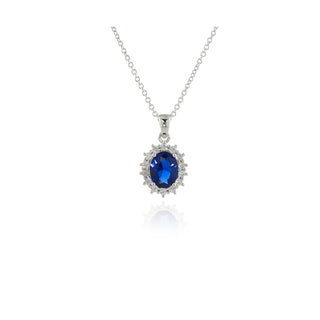 Dacia Silver Sapphire Pendant