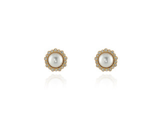 Jasmin Pearl Gold Earrings
