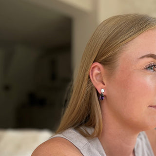 Shade Silver Tanzanite Drop Earrings