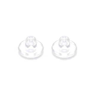 Spare pair of clear silicone pads for clip-on earrings