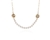 Swarovski Crystal  Becka Short Necklace  | Gold Light Silk