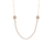 Crystal  Becka Long Necklace  | Pink Gold Crystal