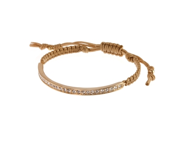 Crystal  Dinah Nautical Cord Bracelet  | Gold Crystal