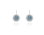 Crystal  Rena Lever Back Earrings  | Rhodium Aquamarine