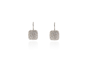 Crystal  Paiva Lever Back Earrings  | Rhodium Crystal