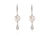 Crystal  Saki Lever Back Earrings  | Rhodium White Pearl
