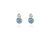 Crystal  Elea Lever Back Earrings  | Rhodium Aquamarine