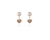 Crystal  Sabina Pierced Earrings  | Pink Gold Cream Rose Pearl