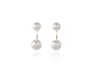 Crystal  Fawn Pierced Earrings  | Pink Gold Cream Rose Pearl