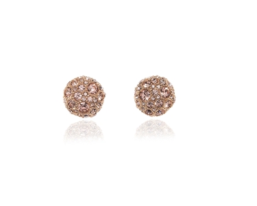 Crystal  Bon Bon/M Pierced Earrings  | Pink Gold Vintage Rose