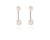 Crystal  Neve Pierced Earrings  | Rhodium White Pearl