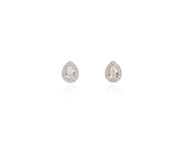 Crystal  Tamsin Pierced Earrings  | Rhodium Crystal