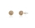 Crystal  Pom Pom/M Pierced Earrings  | Gold Crystal