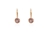 Crystal  Ebba Lever Back Earrings  | Pink Gold Vintage Rose