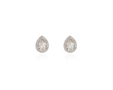 Crystal  Talma Pierced Earrings  | Rhodium Crystal