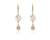 Crystal  Jaide Lever Back Earrings  | Gold White Pearl