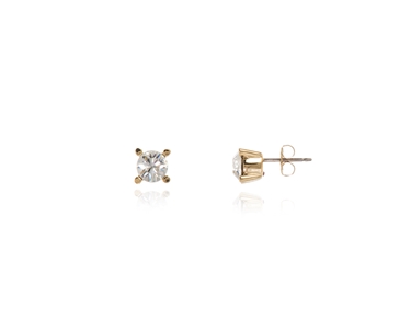 Crystal  Laine 6mm Pierced Earrings  | Gold Crystal
