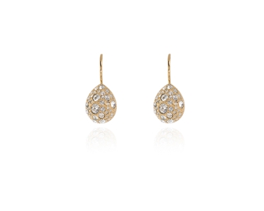 Crystal  Parisa Lever Back Earrings  | Gold Crystal