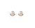 Crystal  Idra Pierced Earrings  | Gold White Pearl