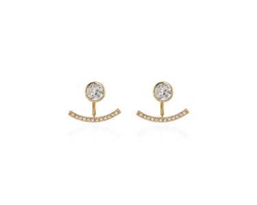 Crystal  Haile Pierced Earrings  | Gold Crystal