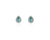 Crystal  Talma Pierced Earrings  | Rhodium Light Turquoise