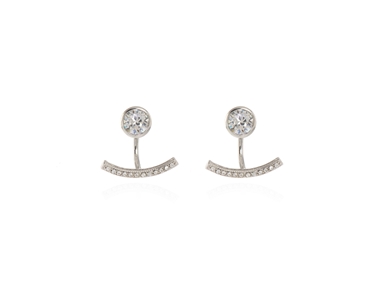 Crystal  Haile Pierced Earrings  | Rhodium Crystal