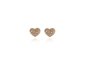 Crystal  Pablo Pierced Earrings  | Gold Crystal
