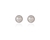 Crystal  Ikia Pierced Earrings  | Rhodium White Pearl