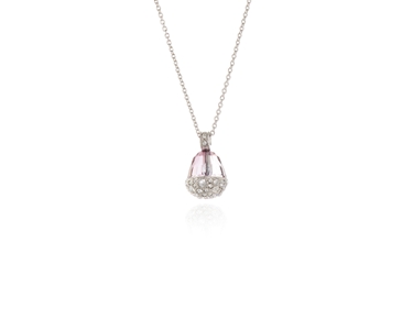 Crystal  Chiyo Pendant  | Rhodium Antique Pink