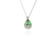 Crystal  Chikle Pendant  | Rhodium Moss Green