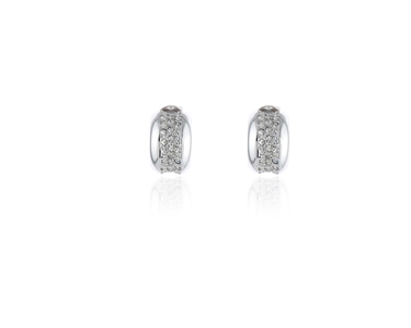 Crystal  River Clip Earrings  | Rhodium Crystal