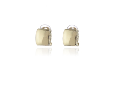 Crystal  Zola Clip Earrings  | Gold Crystal