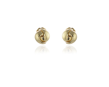 Crystal  Cyclone Clip Earrings  | Gold Polished