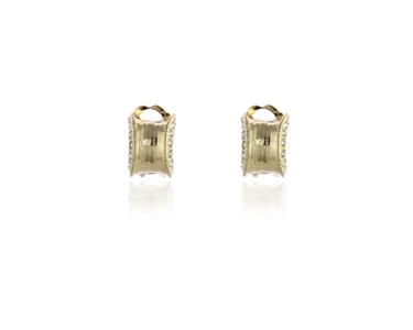 Crystal  Cairtir Clip Earrings  | Gold Crystal