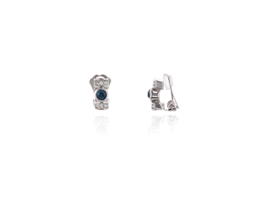 Crystal  Terri Clip Earrings  | Rhodium Montana