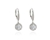 Kazu FW Lever Back Earrings   Rhodium Crystal