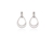 Qiao EP Pierced Earrings   Rhodium Crystal