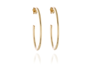 Palila 34mm Hoop Pierced Earrings   Gold