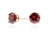Lana 8mm  Pierced Earrings   Gold Ruby