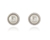 Elan EC Clip Earrings   Rhodium Pearl