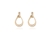 Qiao EP Pierced Earrings   Gold Crystal