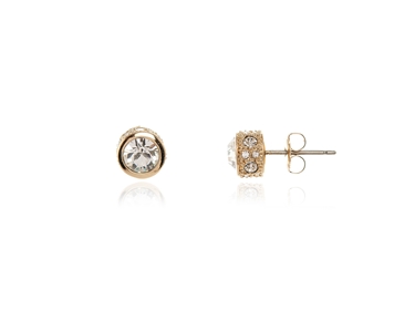 Crystal  Rocio Pierced Earrings  | Gold Crystal