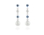 Inge EP Pierced Earrings   Rhodium Pearl