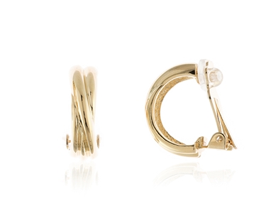 Panola EC Clip Earrings   Gold