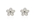 Crystal  Forget-Me-Not Clip Earrings aa | Rhodium Crystal